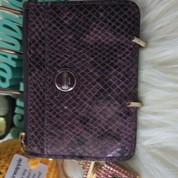 Coach Handbags - 🍍🍍 LOW START 🍍🍍Coach Purple  id Card  Holder  And Purse Bling